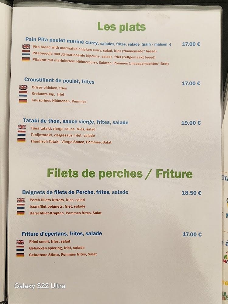 LA GUINGUETTE DU BOUT DU LAC "CHEZ PATRICK" - Menu Image 3